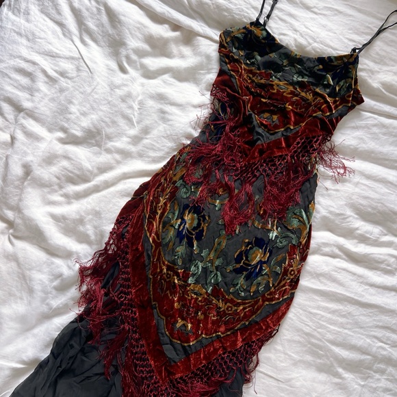 Vintage Silk and Velvet 1920’s inspired gown - Picture 4 of 9